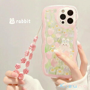 iPhone14 �P�[�X �݊��i �e �E�T�M �� flower rabbit bunny �X�g���b�v�t�� ������ �����Y�J�o�[ �A�C�t�H��11 12 13 iPhone 12promax XSMax Pro 14plus 13promax 12mini XS X iPhoneXR 13Pro 7plus 8plus 7/8/SE2 �X�}�z�P�[�X �Ϗ�