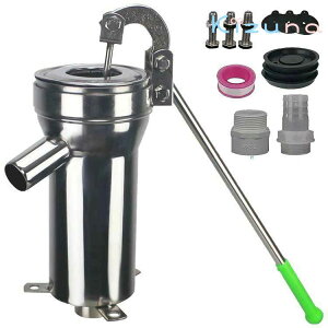 手押しポンプ 井戸 ポンプ 昔ながらの手動井戸ポンプ 水汲み 井戸用 畑 庭 井戸ポンプ 手動水ポンプ 生活用水 井戸水 手動 手漕ぎ 排水 ガチャポンプ 田舎 災害対策 水やり 散水 ガーデニン