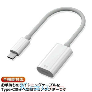 LightningCz to Type-C ϊA_v^[ [d f[^[ʐM y ʘbΉ ʒ I[fBIpϊA_v^[USB ^CvC CtH wbhz ϊP[u