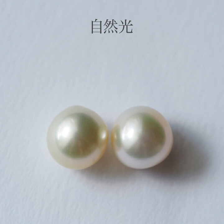 楽天市場】K18 南洋真珠 フック ピアス 9mm up ライトシャンパン 