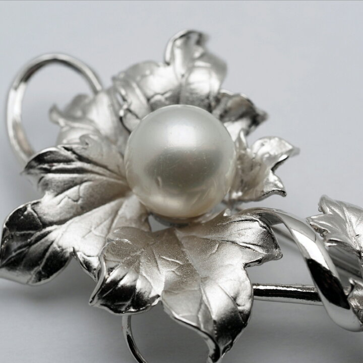 楽天市場】シルバー925 南洋真珠 ボタニカル ブローチ 11mm up/アコヤ  