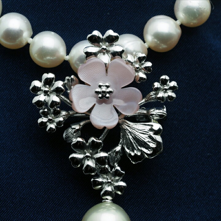 楽天市場】シルバー925 南洋真珠 ナチュラルシャンパンゴールド 梅  