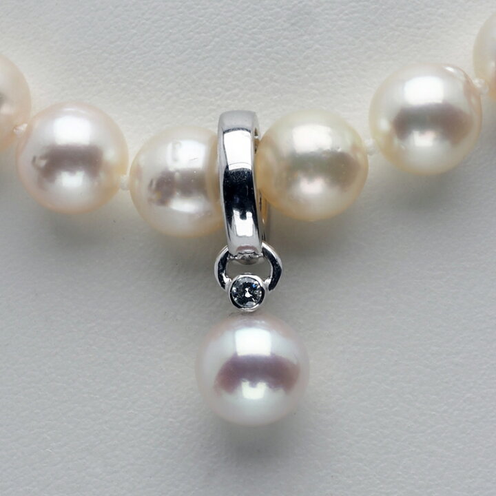 楽天市場】K14WG アコヤ本真珠 クリッカー ペンダントトップ 天然  