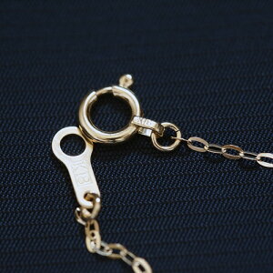 K18あずきチェーンネックレス40cmレディース