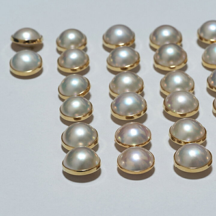 楽天市場】K18 マベ真珠 スタッドピアス 13.5-14.5mm 奄美産 パール 18  