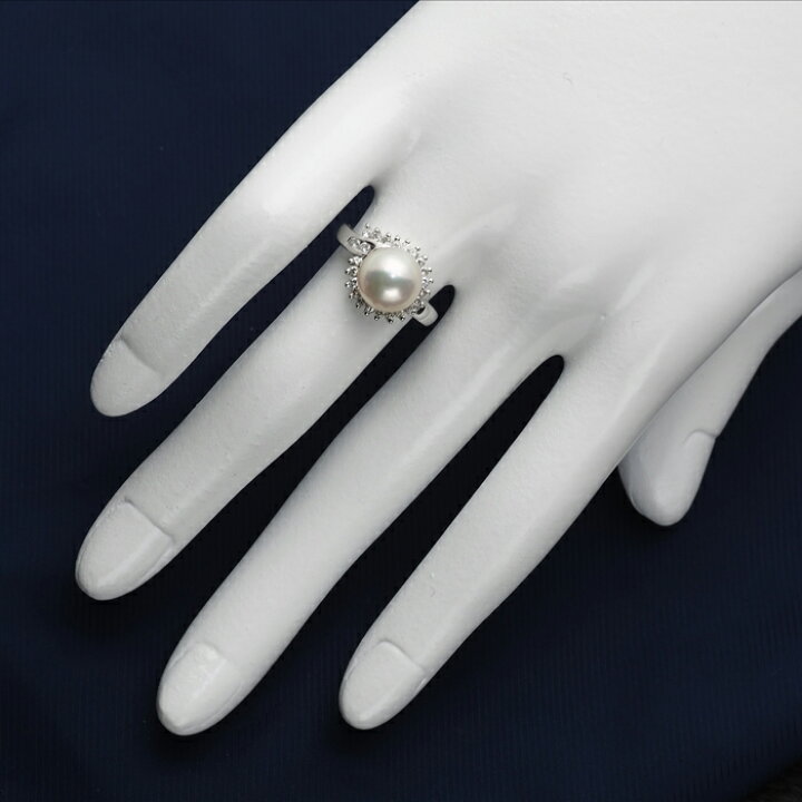 楽天市場】プラチナ900 アコヤ本真珠 リング 9-9.5mm 13号 サイズ直し  