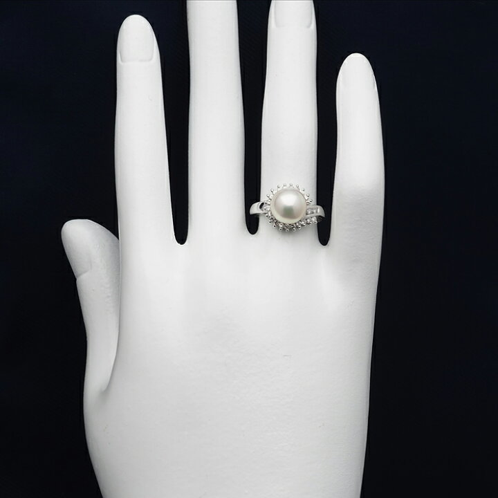 楽天市場】プラチナ900 アコヤ本真珠 リング 9-9.5mm 13号 サイズ直し  