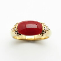 楽天市場】18金 リング（種類（宝石）珊瑚）の通販 