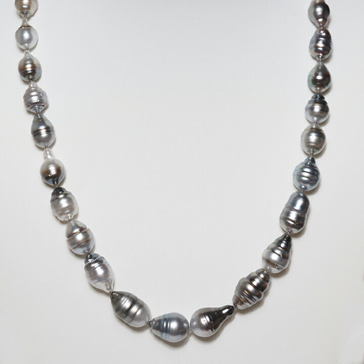 楽天市場】タヒチ真珠 サークルバロック パール ネックレス 45cm 