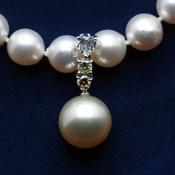 楽天市場】K18WG 南洋真珠 トリカラーダイヤモンド クリッカー  