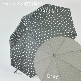 女性用 傘骨8本のジャンプ洋傘　60cm耐風骨レオパード柄　色　ブラック・グレー　MJ17770 レディース 雨傘