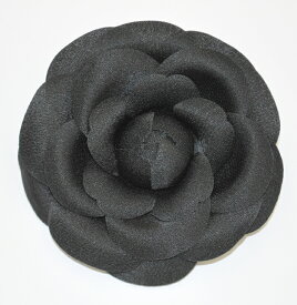 バラ風デザインのコサージュ（ブラック）：R640【礼服・喪服のアクセサリー】【メール便不可】