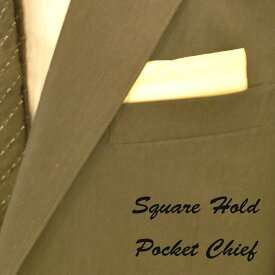 スクエアホールド完成形のポケットチーフ（袋入り）R703【カラー：1.ホワイト・2.バイオレット・3.グレー・4.レッド】【メール便可】メンズ 紳士 フォーマル 白 青 灰色 赤 結婚式 式典 礼装 ビジネス オフィス　成人式　ビジネススーツ