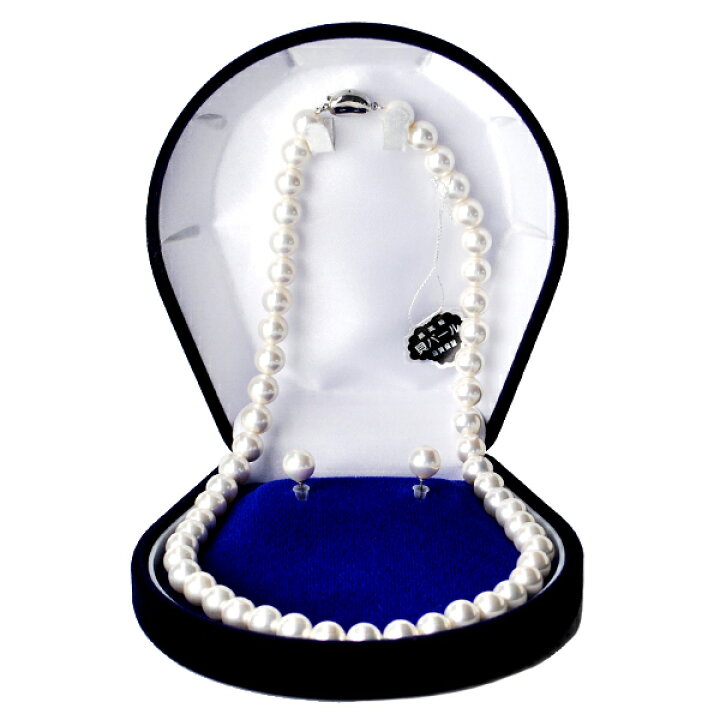 楽天市場】フォーマル用 ビーンズクラスプ貝パール8mm玉 一連ロング  