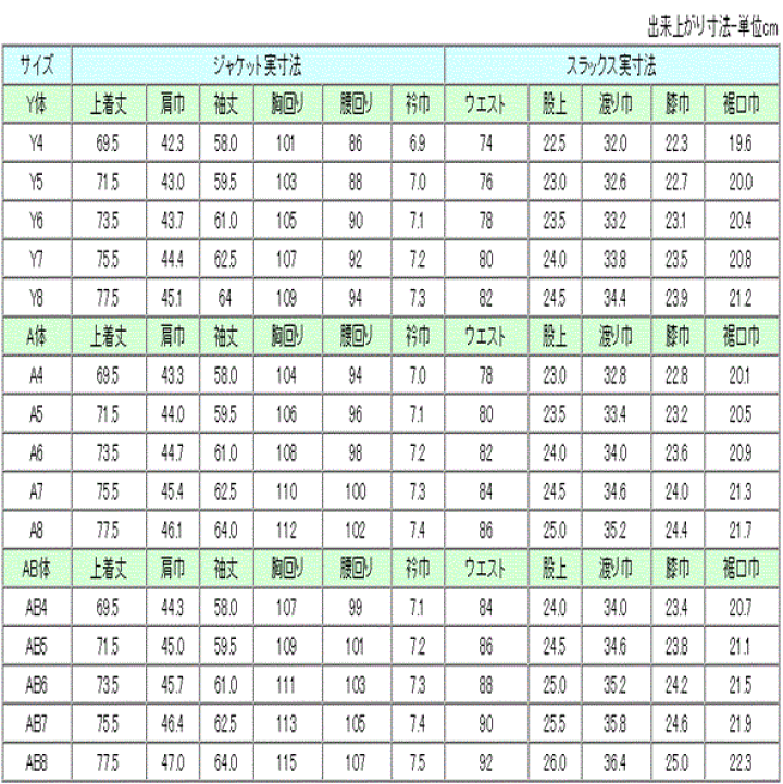 楽天市場】日本製*春夏用*Y4Y5A4A6サイズのみ ノータック スリムスーツ