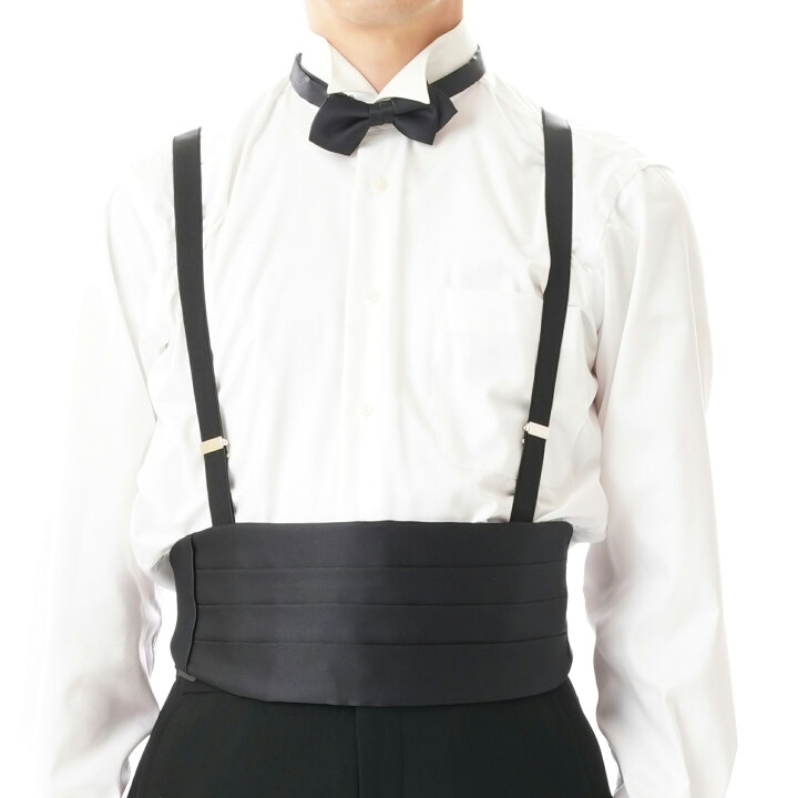 楽天市場】【タキシード用】【大きなサイズ】黒のカマーバンド＆蝶タイ  