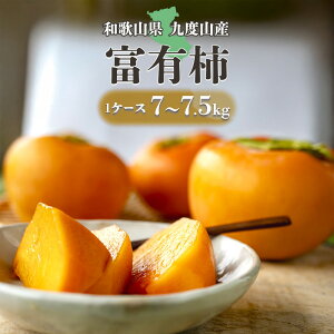 【予約】和歌山県 九度山 富有柿 7〜7.5kg 柿 かき 甘柿 フルーツ 果物 L/2L/3Lサイズ (24〜32玉)フユ柿 柿 かき 甘柿 果実 果物 フルーツ まとめ買い 自宅用 家庭用 お歳暮【BO】[和歌山県産 富