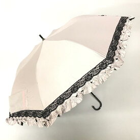 ショートワイド傘　遮熱&完全遮光　裾フリル&レース　晴雨兼用傘　裏黒　コーティング 敬老の日 ギフト2026 おしゃれ 雑貨 lal filo
