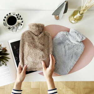 湯たんぽお湯2リットル かわいい 注水式 ふわもこカバー付き 全4色 水枕 2L 温活 ゆたんぽ 防寒グッズ あったかグッズ クリスマス おしゃれ 雑貨 lal filo