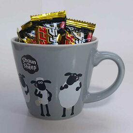 チョコレート ギフト ひつじのショーン マグカップ Life with ショーン ブラックサンダー チョコレート バレンタインチョコ 2026 磁器 カップ 電子レンジ 食洗機対応 日本製 バレンタイン おしゃれ 雑貨 lal filo