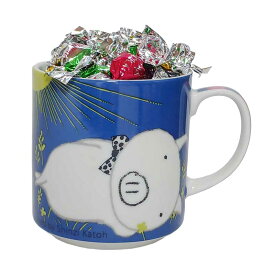 チョコレート ギフト 子供 マグカップ セット テイク　ア　ナップ 280ml ブタ バレンタインチョコ 2026 動物 磁器 カップ 日本製 ホワイトデー お返し おしゃれ 雑貨 lal filo