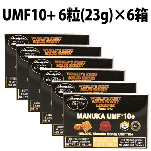 マヌカハニー キャンディ UMF 10+ 6箱 36粒 Honey Japan ハニージャパン ハニードロップレット マヌカ 蜂蜜 はちみつ 飴 のど飴 ドロップ 抗菌 贈り物 喉ケア 活性 自然食 100%成分マヌカハニー のど