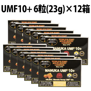 マヌカハニー キャンディ UMF 10+ 12箱 72粒 Honey Japan ハニージャパン ハニードロップレット マヌカ 蜂蜜 はちみつ 飴 のど飴 ドロップ 抗菌 贈り物 喉ケア 活性 自然食 100%成分マヌカハニー のど