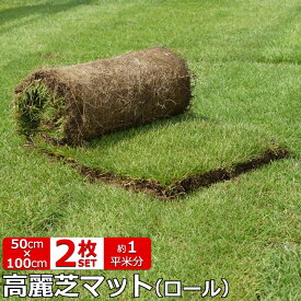 芝生 高麗芝 2ロール 50cm×1m マット 約1平米分 天然芝 芝生 ロール芝 夏芝 庭 ガーデニング こうらいしば 高ライ芝 自社生産 ゴルフ場 日本芝 敷くだけ 養生期間短縮 しっかりマット 暖地型芝生 ※北海道・沖縄・離島は別途送料を頂戴致します