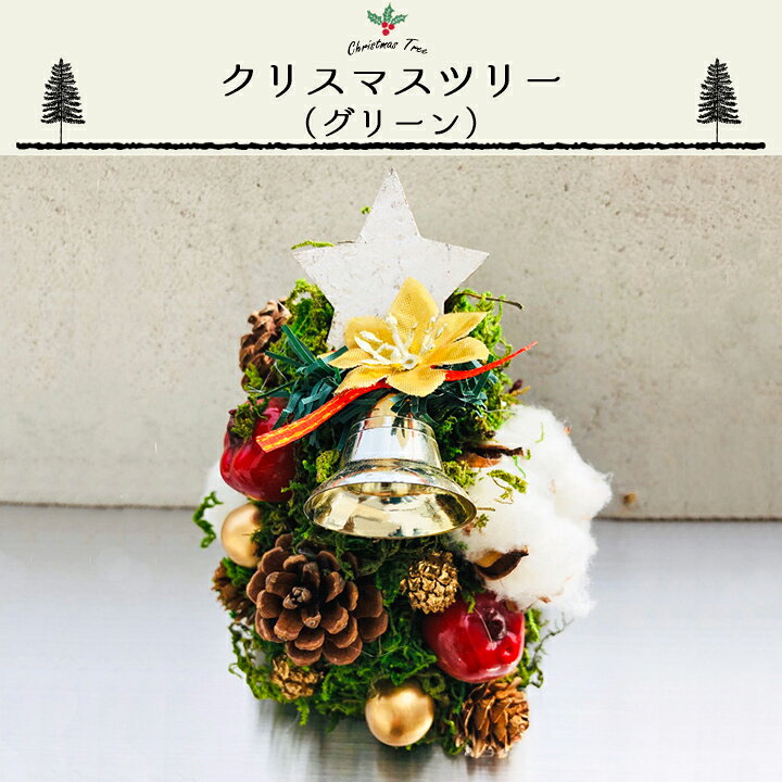 楽天市場 送料無料 クリスマスツリー手作りキット グリーン ハンドメイドツリー 卓上 クラフト 飾り オーナメント リース こども 親子工作 クリスマススワッグ 国分グリーンファーム