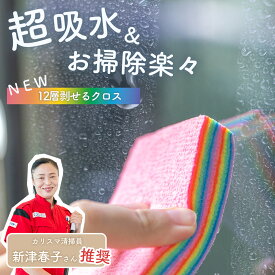 SNSで話題！ 超吸水クロス キッチンクロス タオル 【カリスマ清掃員監修】 12層式超吸水 スポンジ お掃除シート クリーンパッド レインボークリーンパッド PVAスポンジ キッチン 台所 結露 お風呂 窓 カビ対策 水滴 窓 洗面台 Heart Mark