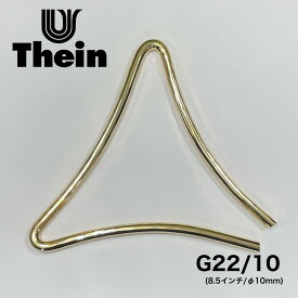 トライアングル Thein（タイン）Germany G22/10（8.5インチ/φ10mm、ハンドメイド、ゴールドブラス製）地図柄ケース付
