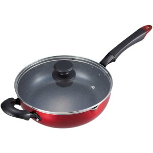 竹原製缶 グッドフル IH対応 深型フライパン 26cm ガラス蓋付 PK-526G