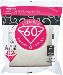 HARIO �n���I V60�p�y�[�p�[�t�B���^�[02 M 100������ VCF-02-100M 1�`4�t�p �y�~�����^ ���ߖ@ ���{�� �u���E���z