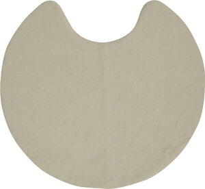 オカトー pupumof ラビットファー調 トイレマット グレージュ 【ふわふわ おしゃれ 60cm オーバル トイレタリー かわいい 滑り止め 洗える 洗濯可 抗菌 防臭】