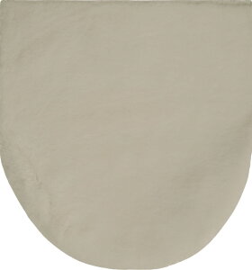 オカトー pupumof ラビットファー調 兼用フタカバー グレージュ 【ふわふわ おしゃれ トイレ用カバー O型 U型 洗浄 暖房 吸着 洗える 洗濯 滑り止め】