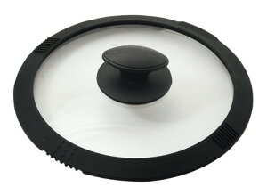パール金属 さっと湯切りができるシリコーン縁巻ガラス蓋20cm HC-812 【中が見える おしゃれ 便利グッズ フライパンカバー ふた フタ 湯切り】