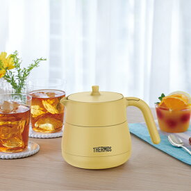 送料無料 サーモス TTE−450 BE 真空断熱ティーポット 450ml ベージュ【保温保冷/イエロー/おしゃれ/シンプル/紅茶/お茶/プレゼントにも/ストレーナー付き】