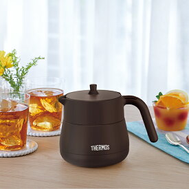 送料無料 サーモス TTE−450 BW 真空断熱ティーポット 450ml ブラウン【保温保冷/おしゃれ/シンプル/紅茶/お茶/プレゼントにも/ストレーナー付き】