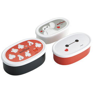 スケーター ベイマックス シール容器 3Pセット SRS3SAG 【ディズニー 抗菌 400ml 280ml 180ml かわいい 弁当箱 食洗機 おしゃれ レンジ 幼稚園 キッズ】