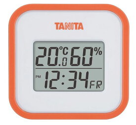 送料無料 タニタ　デジタル温湿度計 オレンジ TT-558OR