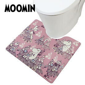 ヨコズナ マロニエ PVC トイレマット ピンク　ムーミン