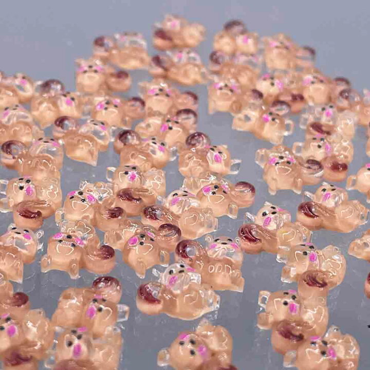 楽天市場】ネイルパーツ 動物 リス 7mm ミニ 50個 ブラウン アニマル 
