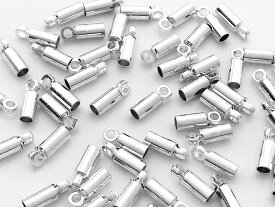 【2点以上まとめ買いで得得】 カツラ シルバー 白銀 50個 2x6 エンドパーツ 留め具 紐留め 金具 アクセサリーパーツ タッセルキャップ タッセルカバー タッセル金具 ハンドメイドパーツ 手芸 AP0953