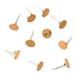 \本日ポイント5倍/【まとめ買いがお得】 ピアスパーツ ゴールド サージカルステンレス ポスト ラウンド 10mm カン付き 10個 金属アレルギー対応 ピアス 丸 ピアス金具 ピア