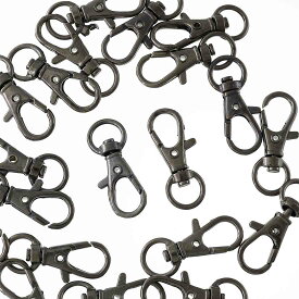 【2点以上まとめ買いで得得】 ナスカン　32mm　20個　ガンメタリック　ナスカンパーツ　キーホルダーパーツ　ナスカン金具　キーホルダー金具　ハンドメイド　金具　キーリング　パーツ　ハンドメイドパーツ　アクセサリーパーツ AP1753