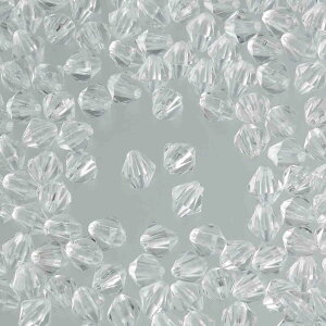 \本日ポイント5倍/【まとめ買いがお得】 ソロバンビーズ 5mm 1000個 セット 透明 クリア 穴あり そろばん ビーズパーツ ハンドメイド 手芸 材料 ロンデルビーズ ストラッ