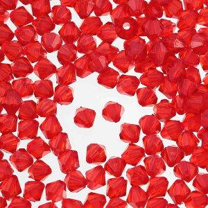 \本日ポイント5倍/【まとめ買いがお得】 ソロバンビーズ 5mm 1000個 セット 赤 レッド 穴あり そろばん ビーズパーツ ハンドメイド 手芸 材料 ロンデルビーズ ストラップ