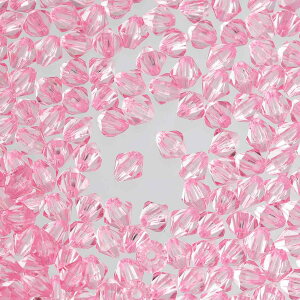 \本日ポイント5倍/【まとめ買いがお得】 ソロバンビーズ 5mm 1000個 セット ピンク 穴あり そろばん ビーズパーツ ハンドメイド 手芸 材料 ロンデルビーズ ストラップ キ