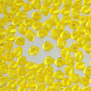 \本日ポイント5倍/【まとめ買いがお得】 ソロバンビーズ 5mm 1000個 セット 黄色 イエロー 穴あり そろばん ビーズパーツ ハンドメイド 手芸 材料 ロンデルビーズ ストラ