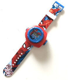 腕時計 プロジェクタ 機能付き 時計 プロジェクション おもちゃ LED 投影ランプ プロジェクター スパイダーマン レッド 時計 子供 男の子 女の子 プレゼント 誕生日 お年玉